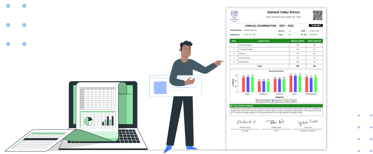 report card from excel